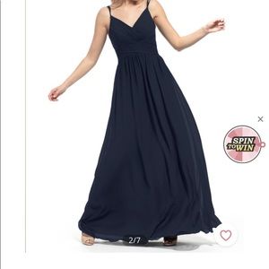 Azazie bridesmaid dress Blake dark navy size A2*